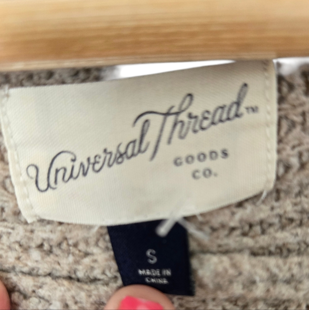 Universal Thread Tan Ribbed Cardigan Size Small - Picture 3 of 6